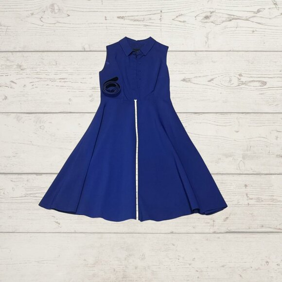 Royal Blue Knee-Length Dress – UK Size 8, Classic Elegance - Picture 3 of 6